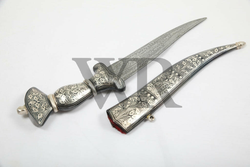 Medieval Indian Koftgari Dagger with scabbard