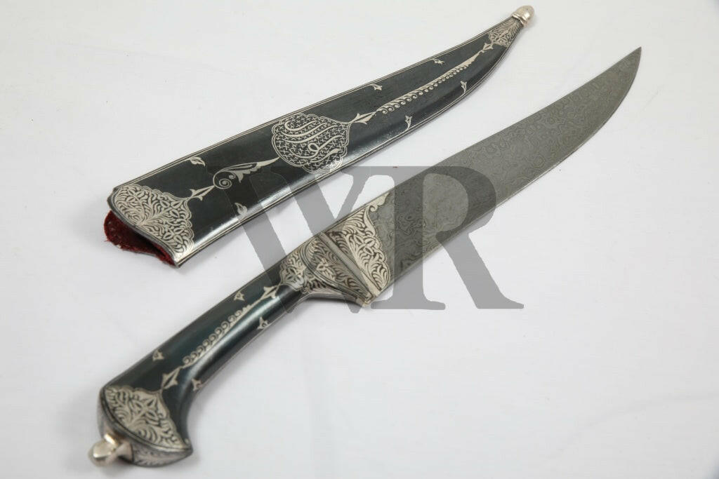 Mugal Indo-Persian Koftgari Dagger with scabbard