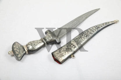 Medieval Indian Koftgari Dagger with scabbard
