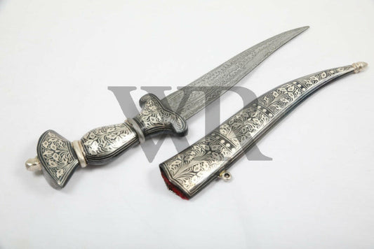 Medieval Indian Koftgari Dagger with scabbard
