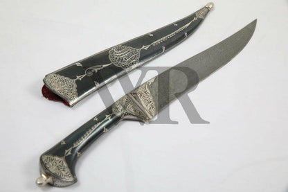 Mugal Indo-Persian Koftgari Dagger with scabbard